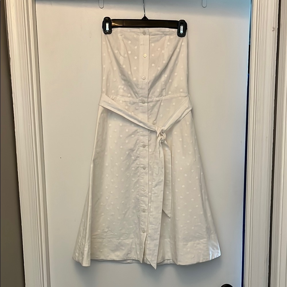 Banana Republic White Strapless A-Line Dress